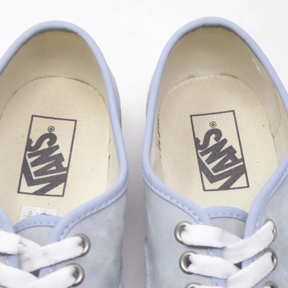 Vans Womens Authentic Low Pig Suede Sneakers Shoes Light Blue Size 9